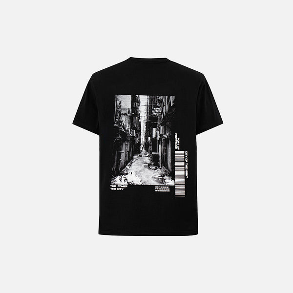 Camiseta Regular Fit Negra “The Power The City” | AMYCT