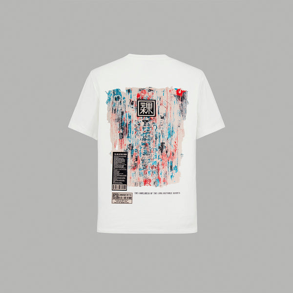 Camiseta Regular Fit Blanco Natural “Heatwave District” | AMYCT