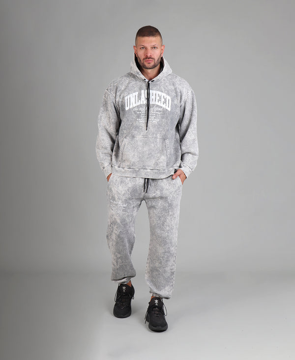 Conjunto Hoodie y Pantalón Grey Washed “Unlasheed” | AMYCT