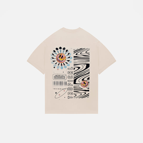 CAMISETA RELAXED FIT TROPICAL BEIGE